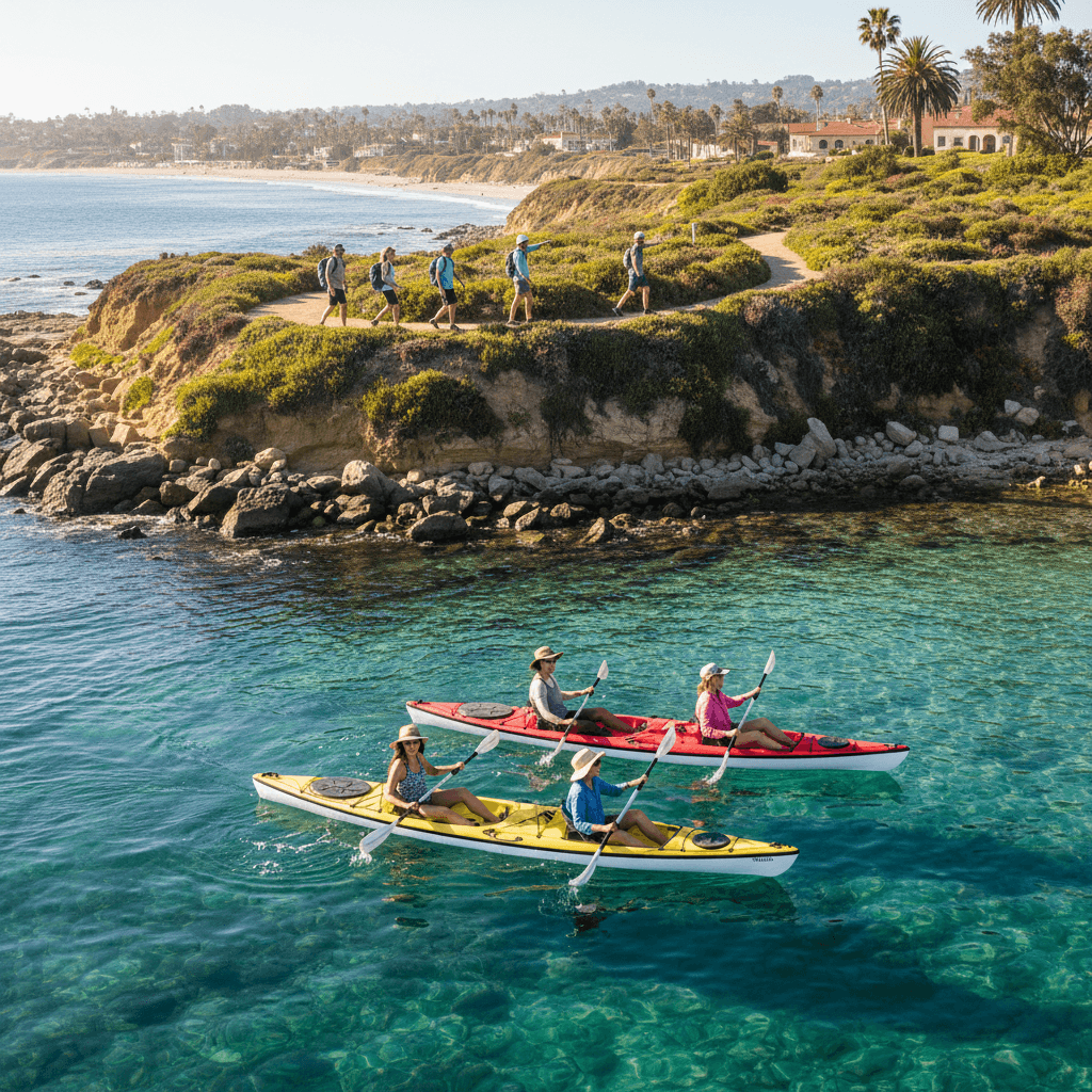 Guest group enjoying an outdoor Santa Barbara activity or excursion