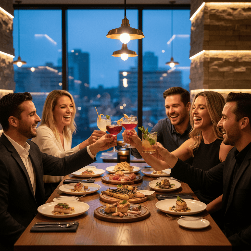 Group enjoying a curated dining experience