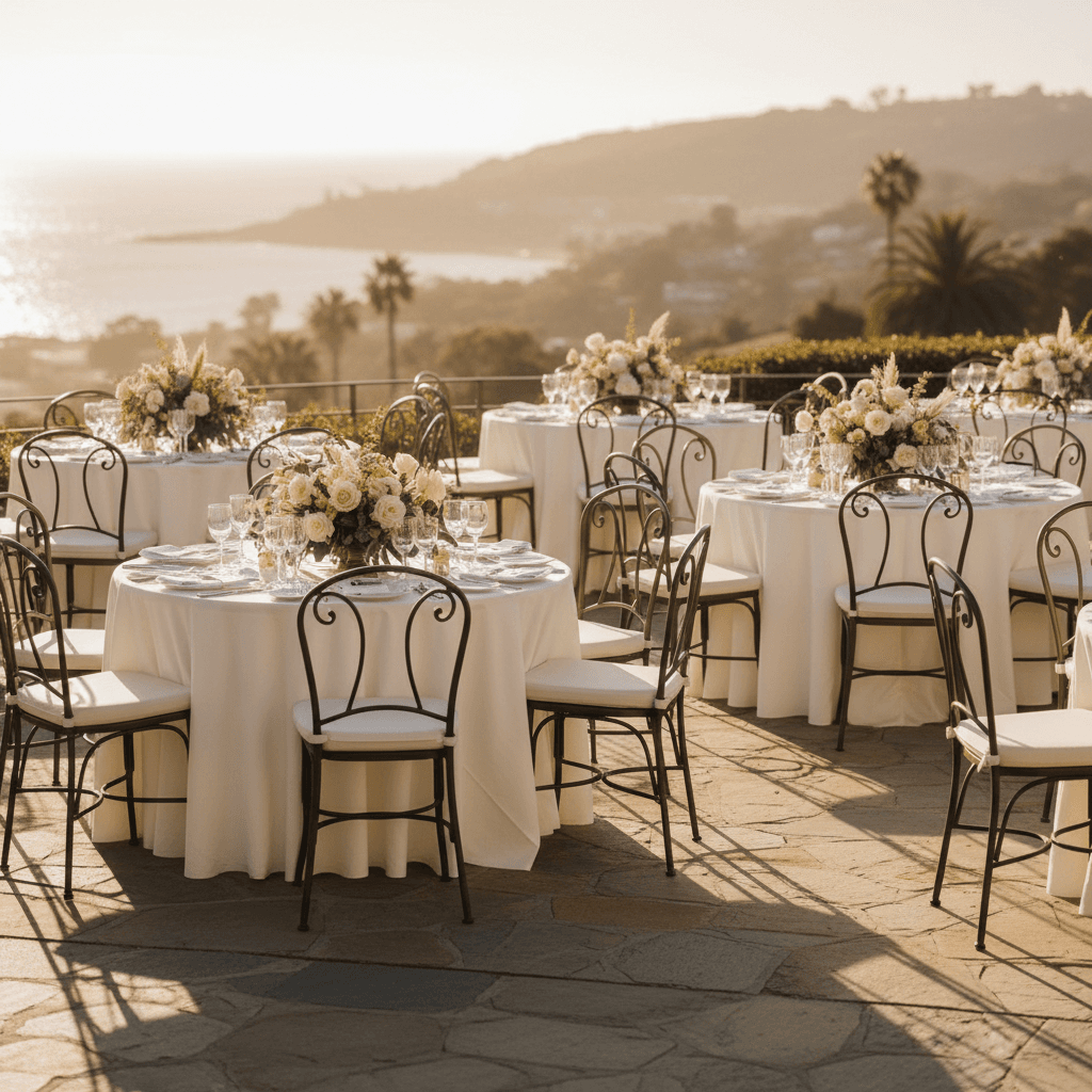 Elegant outdoor Santa Barbara venue with ocean views
