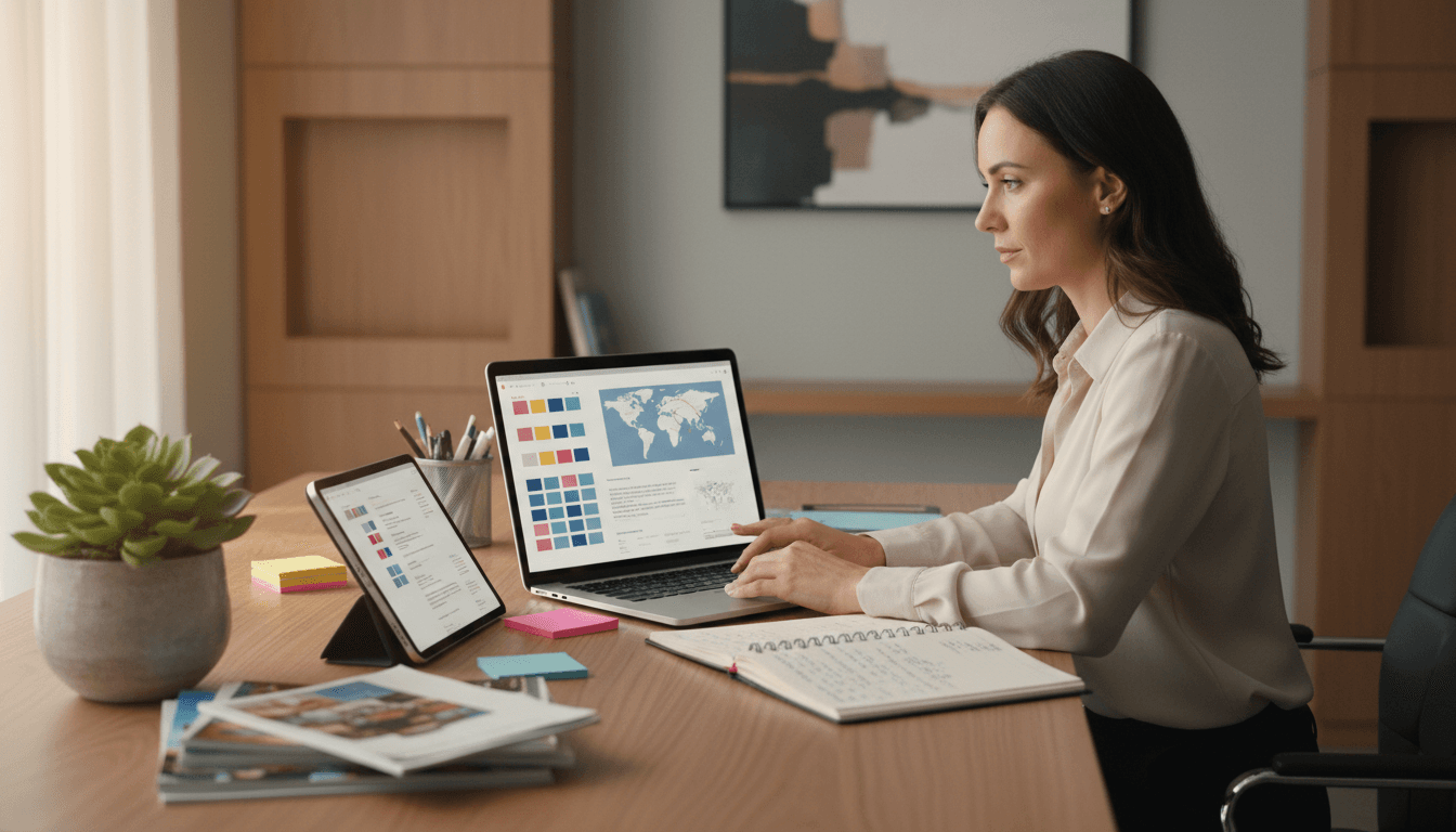 Travel coordinator managing group bookings and guest communications