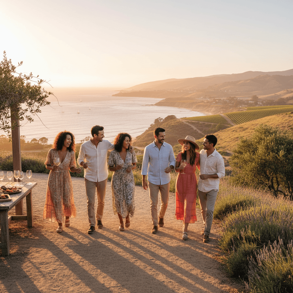 Group enjoying curated Santa Barbara activity experience